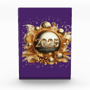 Happy New year 2025 vertical colour Photo Block
