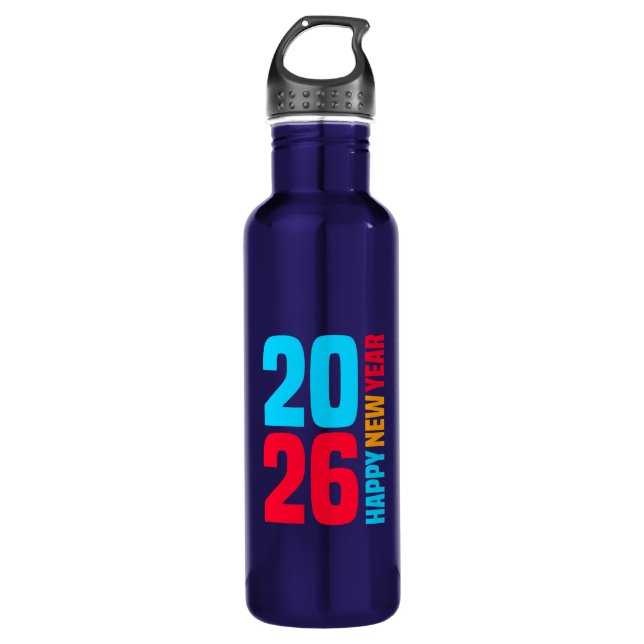 Happy New Year 2026-34568 710 Ml Water Bottle (Front)