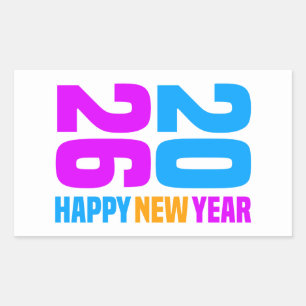 Happy New Year 2026-34568 Rectangular Sticker