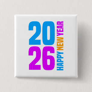 Happy New Year 2026-34568 T-Shirt 15 Cm Square Badge