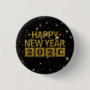 Happy New Year 2026 3 Cm Round Badge