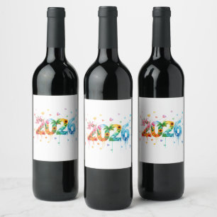 Happy New Year 2026: A Year of New Possibilities Wine Label