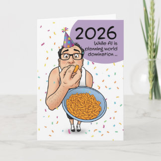 Happy New Year 2026 AI Artificial Intelligence  Holiday Card