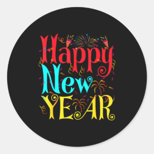 Happy New Year 2026 And Merry Christmas New Year E Classic Round Sticker