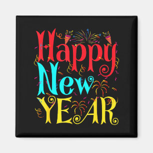 Happy New Year 2026 And Merry Christmas New Year E Magnet