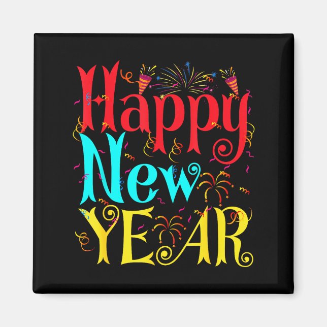 Happy New Year 2026 And Merry Christmas New Year E Magnet (Front)