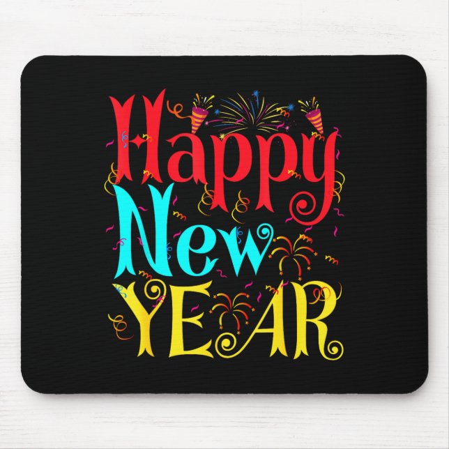 Happy New Year 2026 And Merry Christmas New Year E Mouse Mat (Front)