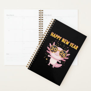 Happy New Year 2026 Axolotl Cute Party Planner