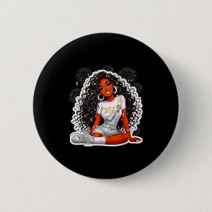 Happy New Year 2026 Black Girl Magic Melanin  6 Cm Round Badge