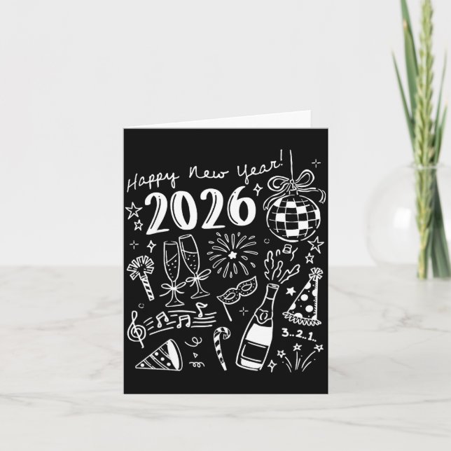 Happy New Year 2026 Bow Funny  Card (Front)