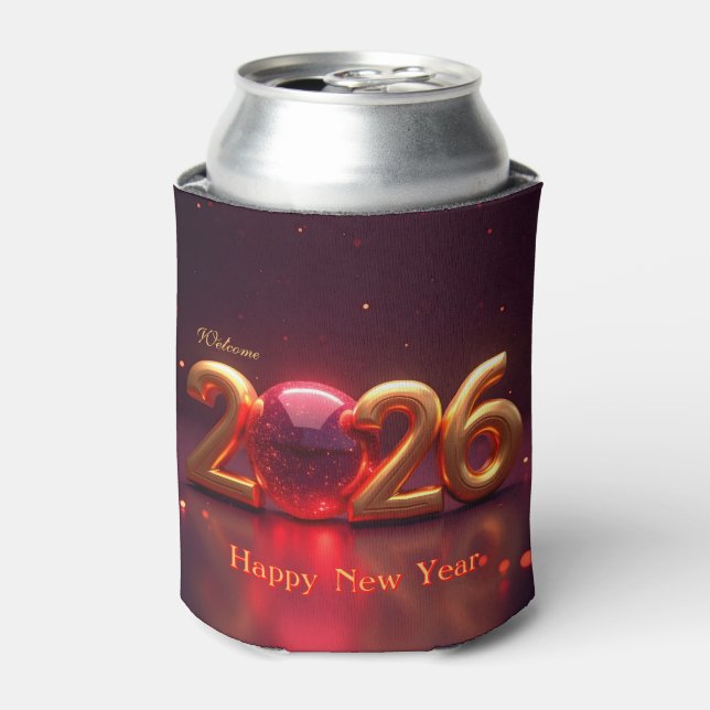 Happy New Year 2026 Can Cooler (Can Front)