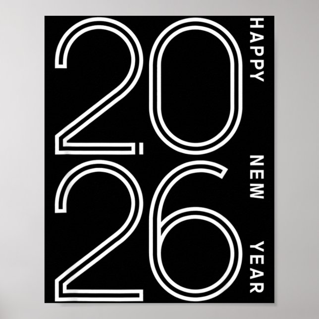 Happy New Year 2026 Celebration Eve Party Men Wome Poster (Front)