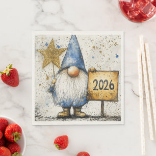Happy New Year, 2026, Celebration Napkin