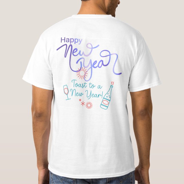  Happy New Year 2026 Celebration T-Shirt (Back)
