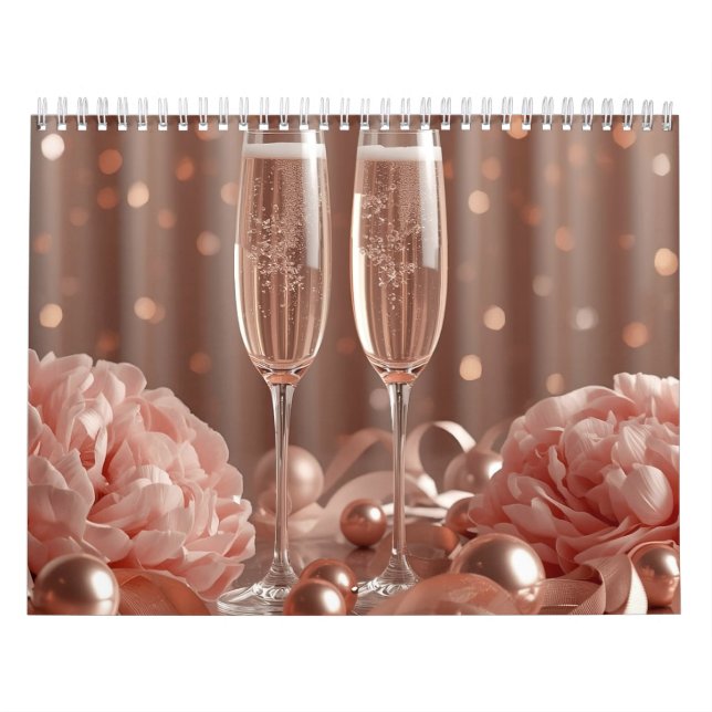 happy new year 2026 champagne glow calendar (Cover)