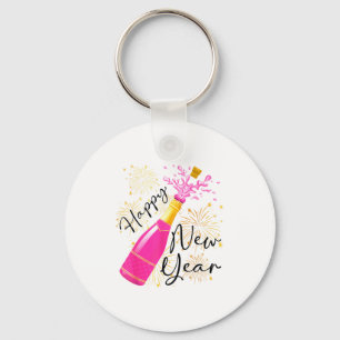 Happy New Year 2026 Champagne Happy New Years Eve  Key Ring