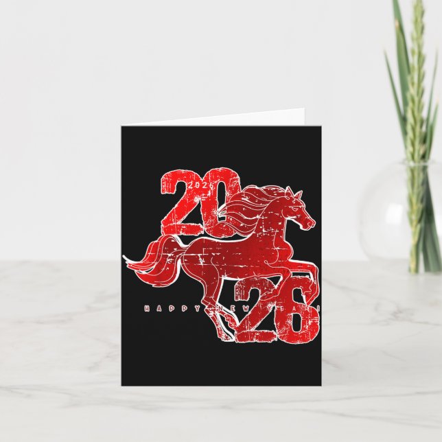 Happy New Year 2026 Chinese New Year 2026 Year Of  Card (Front)