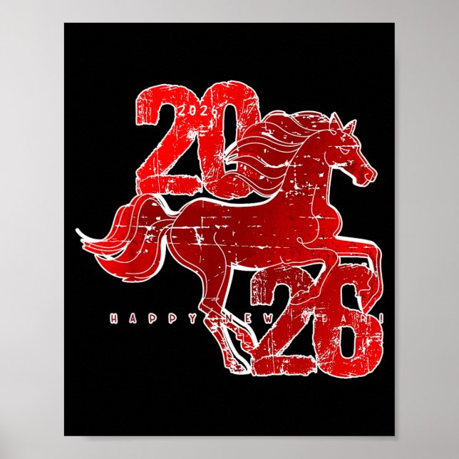 Happy New Year 2026 Chinese New Year 2026 Year Of  Poster (Front)