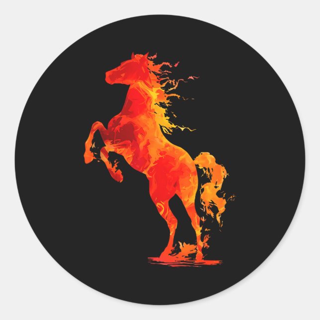 Happy New Year 2026 Chinese New Year Horse Zodiac  Classic Round Sticker (Front)