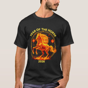 Happy New Year 2026 Chinese New Year Horse Zodiac  T-Shirt