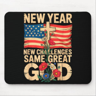 Happy New Year 2026 Christian Challenges Same Grea Mouse Mat