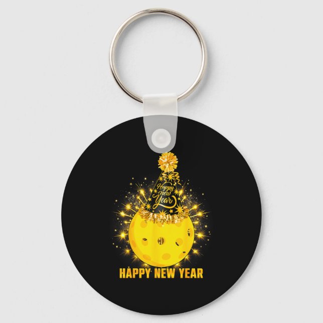 Happy New Year 2026 Ckleball Party Hat New Years E Key Ring (Front)