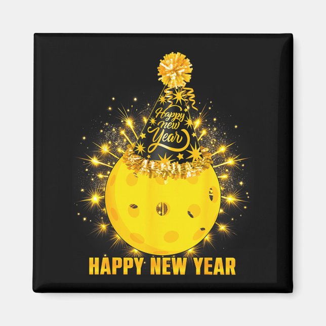 Happy New Year 2026 Ckleball Party Hat New Years E Magnet (Front)