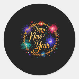 Happy New Year 2026  Classic Round Sticker