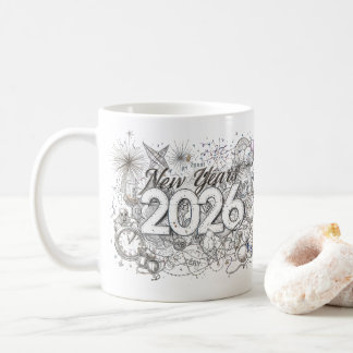 happy new year 2026 coffee mug