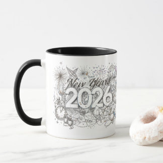 happy new year 2026 coffee mug