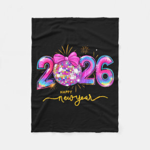 Happy New Year 2026 Colorful Family Matching Celeb Fleece Blanket