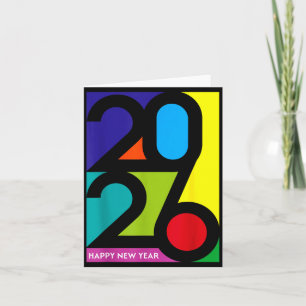 Happy New Year 2026 Colorful Funny Nye Party Match Card