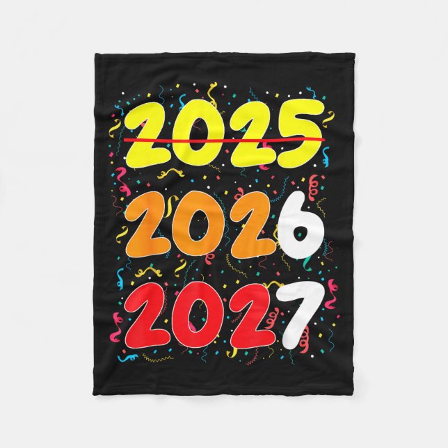 Happy New Year 2026 Coming Soon 2027 Funny 67 Meme Fleece Blanket (Front)