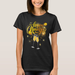 Happy New Year 2026 Confetti Fireworks New Years E T-Shirt