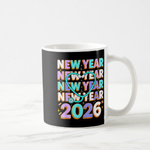 Happy New Year 2026 Coquette Bows New Years Nurse  Coffee Mug