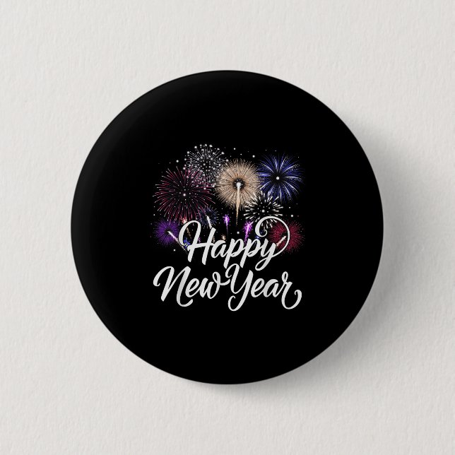 Happy New Year 2026 Costume Party Friends Family U 6 Cm Round Badge (Front)