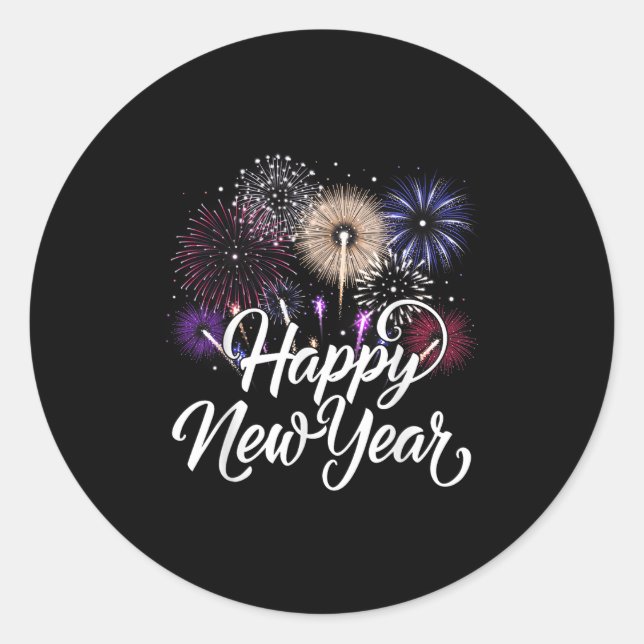 Happy New Year 2026 Costume Party Friends Family U Classic Round Sticker (Front)