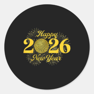 Happy New Year 2026 Countdown Party Trip Matching  Classic Round Sticker