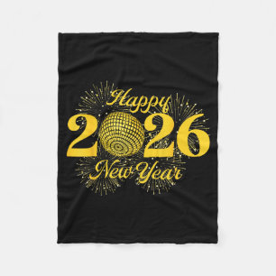 Happy New Year 2026 Countdown Party Trip Matching Fleece Blanket