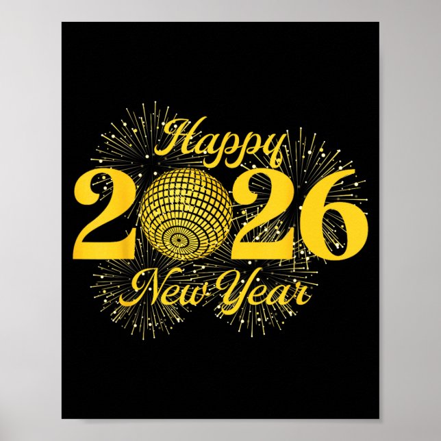Happy New Year 2026 Countdown Party Trip Matching  Poster (Front)