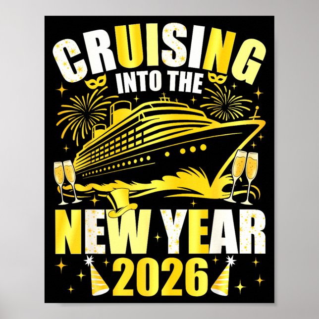 Happy New Year 2026 Cruising Into The New Year 202 Poster (Front)
