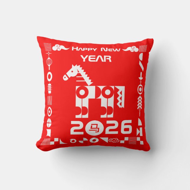 Happy New Year 2026 Cushion (Front)