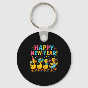 Happy New Year 2026 Cute Duck Party Gift Key Ring