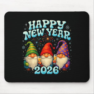 Happy New Year 2026 Cute Gnome Party Gift Mouse Mat