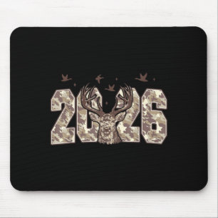 Happy New Year 2026 Deer Buck Hunting Camo Camoufl Mouse Mat