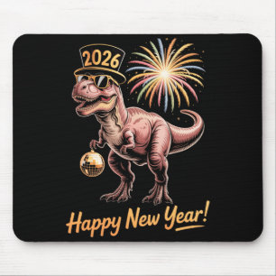 Happy New Year 2026 Dinosaur Funny Dino Tee For Ad Mouse Mat