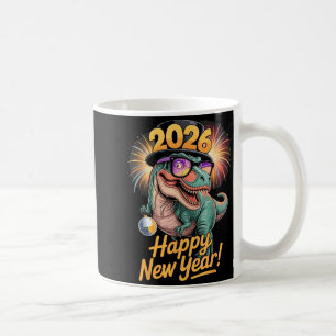 Happy New Year 2026 Dinosaur Funny T-rex Tee For K Coffee Mug