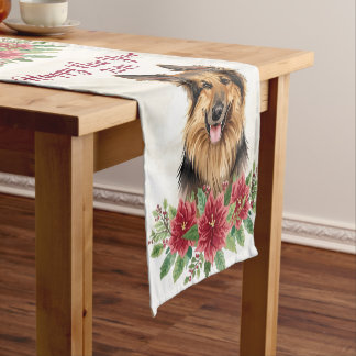 Happy New Year 2026 Dog Decor Table Runner