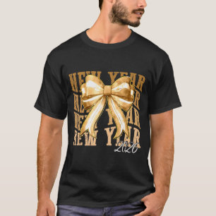 Happy New Year 2026 Eve Coquette Party Golden Fami T-Shirt