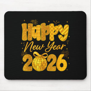 Happy New Year 2026 Eve Party Gold Family Matching Mouse Mat